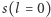 |s(l = 0) 