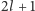 |2l + 1 